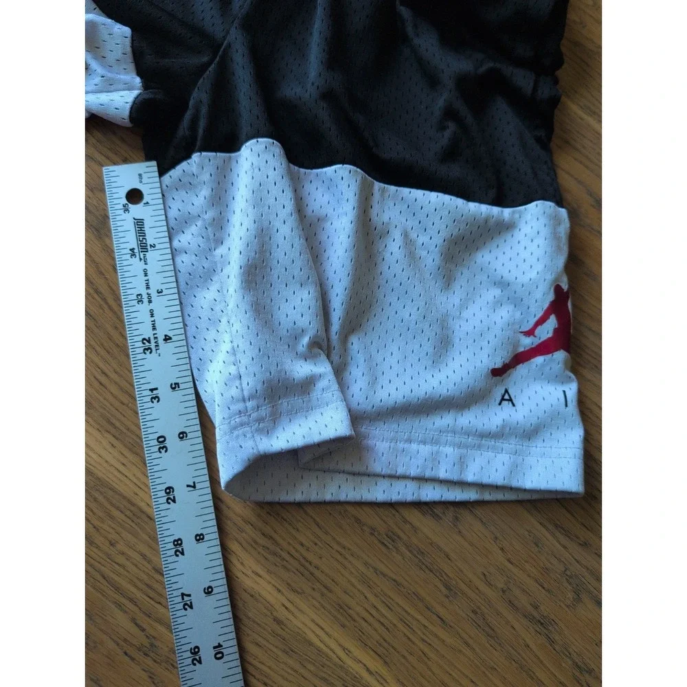 Air Jordan Lot of 2  Black - White  Long‎ Mesh Basketball Shorts Size M EUC